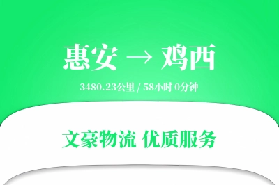 惠安到鸡西物流公司-生鲜运输专线「高效配送」