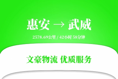 惠安到武威物流公司-包装物流专线「安全无忧」