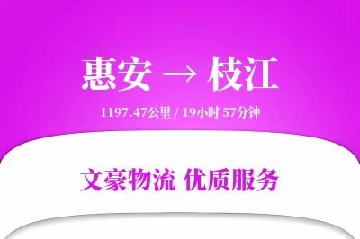 惠安到枝江物流公司-包车运输专线「灵活调度」