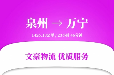 万宁到泉州物流公司-包车物流专线「仓储管理」