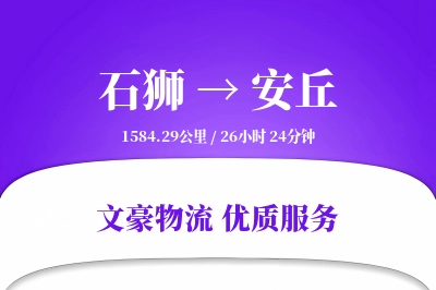 石狮到安丘物流公司-仓储物流专线「项目物流」