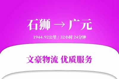 石狮到广元物流公司-设备货运专线「数据驱动」