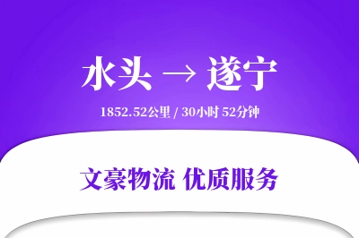 水头到遂宁物流公司-特种货运专线「定制物流」