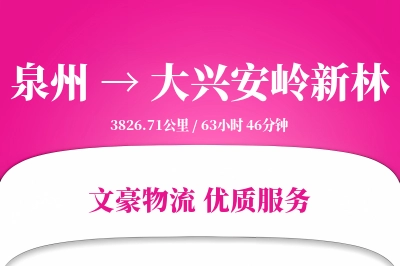 泉州到大兴安岭新林物流公司-电商货运专线「打包服务」