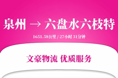 泉州到六盘水六枝特物流公司-小件物流专线「多式联运」
