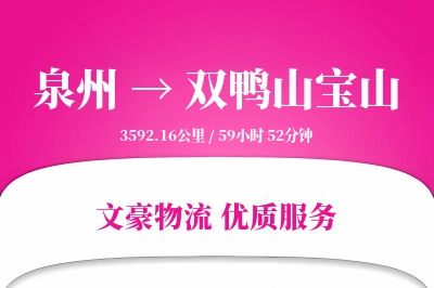泉州到双鸭山宝山物流公司-大件物流专线「预付优惠」