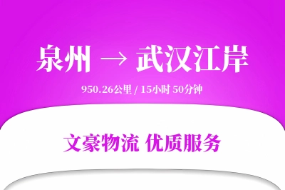 泉州到武汉江岸物流公司-重货货运专线「同城配送」